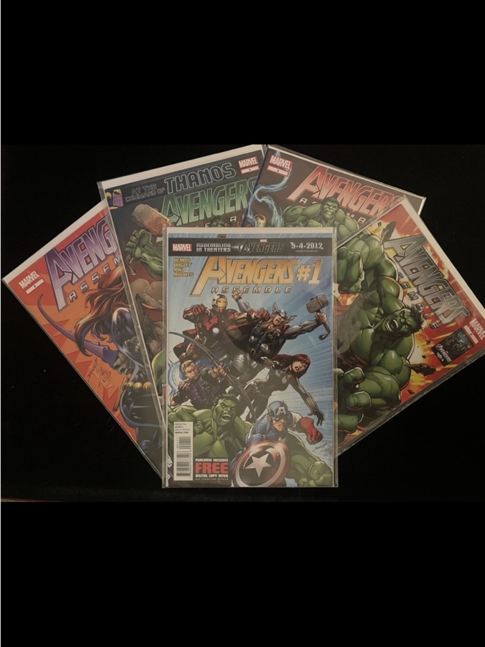 Marvel Avengers #1 Comic Collection - Blue, Green, Red Covers